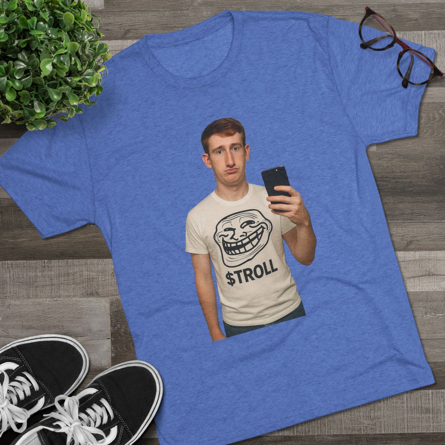 TROLL Unisex Tri-Blend Crew Tee | Funny Tee | Casual Wear | Gift for Friends | Trendy Shirt | Meme Apparel