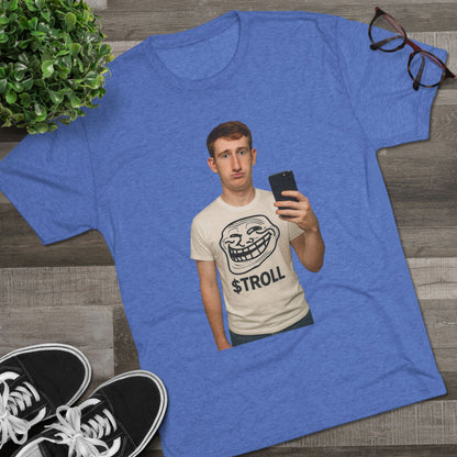 TROLL Unisex Tri-Blend Crew Tee | Funny Tee | Casual Wear | Gift for Friends | Trendy Shirt | Meme Apparel