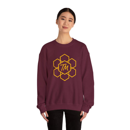 Trench Merch Stylish Honeycomb Crewneck Sweatshirt, Cozy Unisex Sweatshirt, Casual Fall Apparel, Gift for Honey Lovers, Trendy Weekend Wear