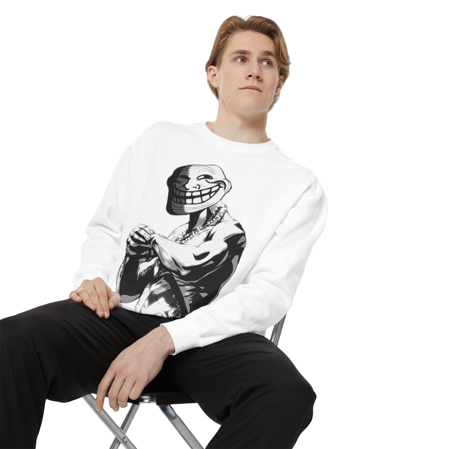 TROLL Stylish Unisex Sweatshirt with Playful Graphic, Trendy Streetwear, Cozy and Casual, Perfect Gift for Any Occasion, Unique Art Design
