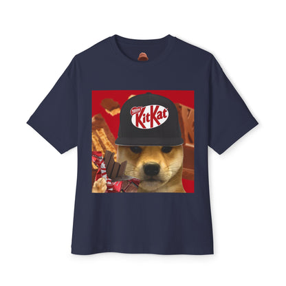 KitKat WIF Unisex Oversized Boxy Tee, Funny Dog Shirt, Food Lover Gift, Pet Lover Casual Tee, Cute Graphic Tee, Humor T-Shirt