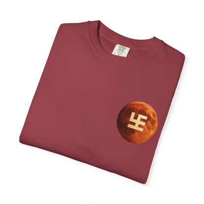 Swasticoin Cosmic Unisex T-Shirt with Moon Design, Perfect for Everyday Wear, Casual Outings, Gifts for Space Enthusiasts, and Eco-friendly Fashion