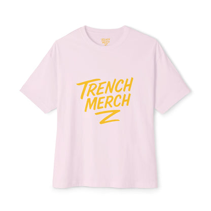 Trench Merch Unisex Oversized Boxy Tee | Casual Graphic T-Shirt for Everyday Style, Gifts for Friends, Summer Comfort, Streetwear Fashion