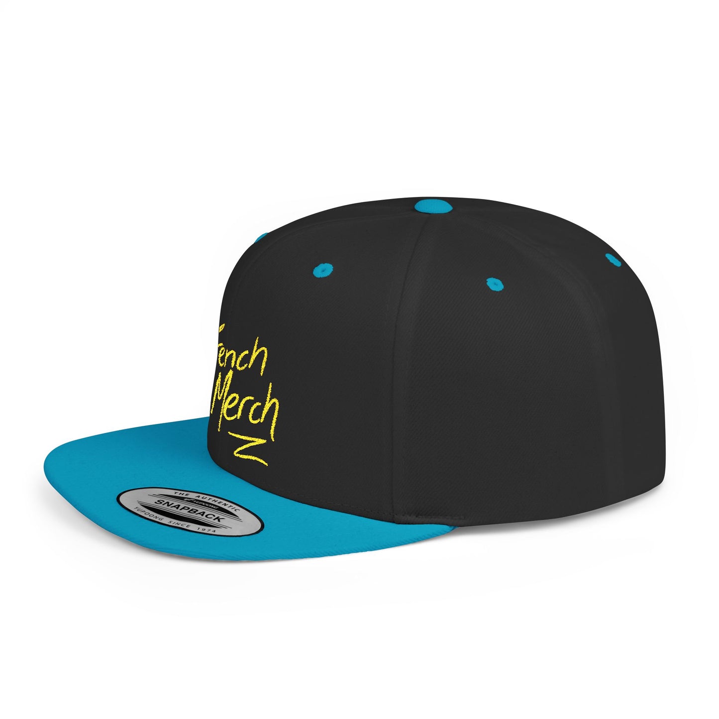 Trench Merch Trendy Flat Bill Snapback Hat, Cool Streetwear Cap for Casual Outings, Outdoor Events, Festivals, Unique Gift for Hip-Hop Fans