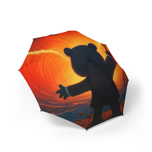 4NBT Vibrant Bear Design Umbrella - Perfect for Rainy Days, Gifts, Outdoor Adventures, Travel Essentials, Kids & Adults