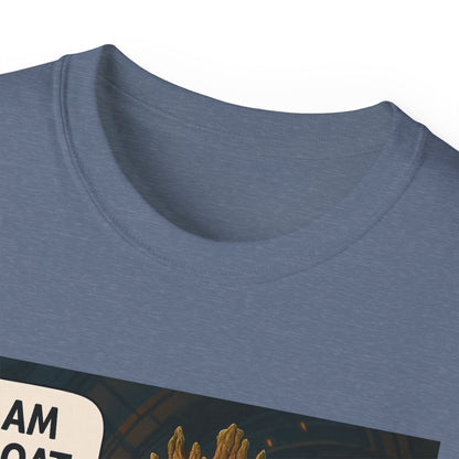 Goat Graphic Tee for Fans of Humor, Perfect Gift for Birthdays, Casual Wear, Geeky Apparel, I AM GOAT Theme