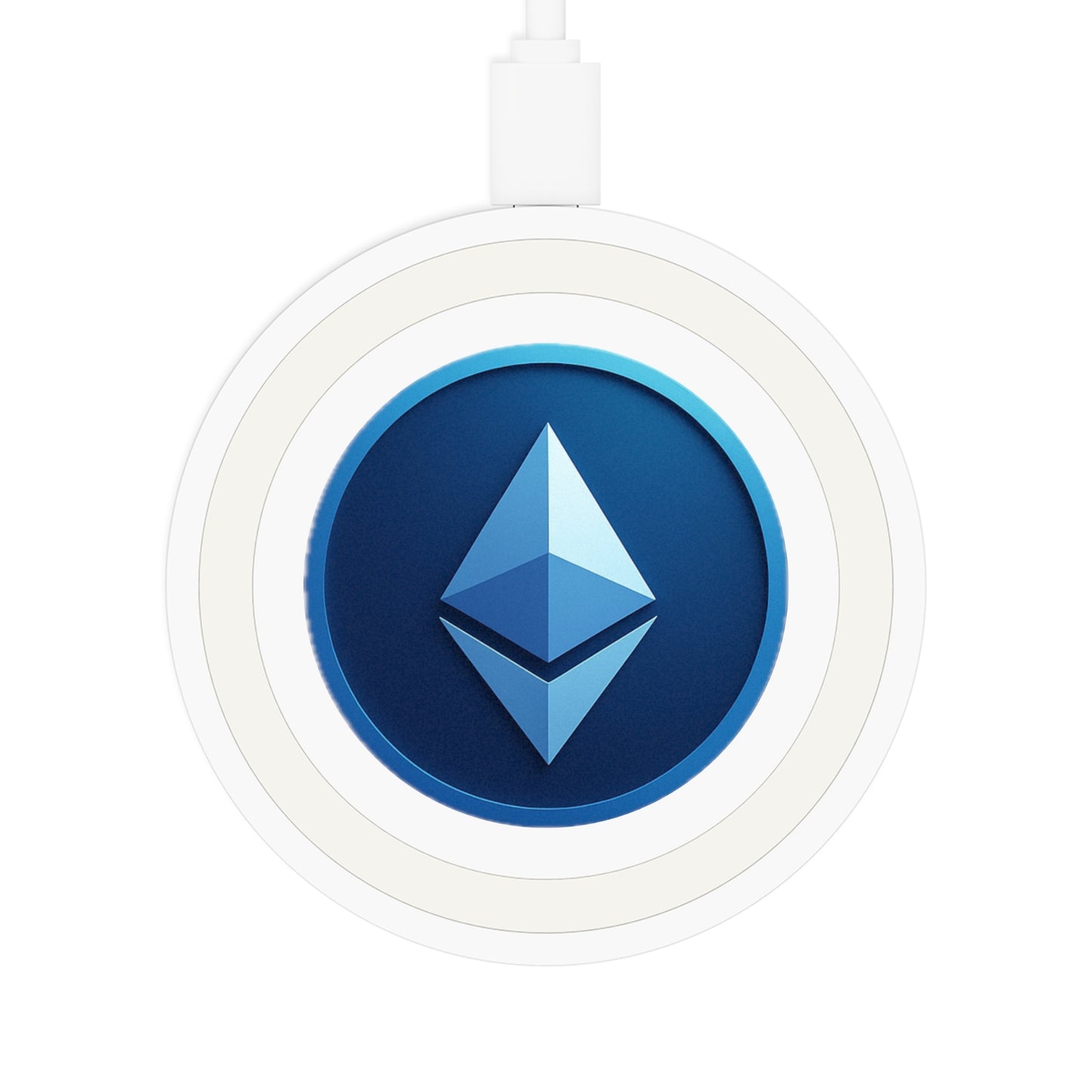 Elegant Ethereum Wireless Charging Pad, Modern Tech Accessory, Gift for Tech Lovers, Minimalist Design, Office Decor, Birthday Gift