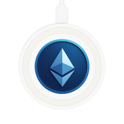 Elegant Ethereum Wireless Charging Pad, Modern Tech Accessory, Gift for Tech Lovers, Minimalist Design, Office Decor, Birthday Gift