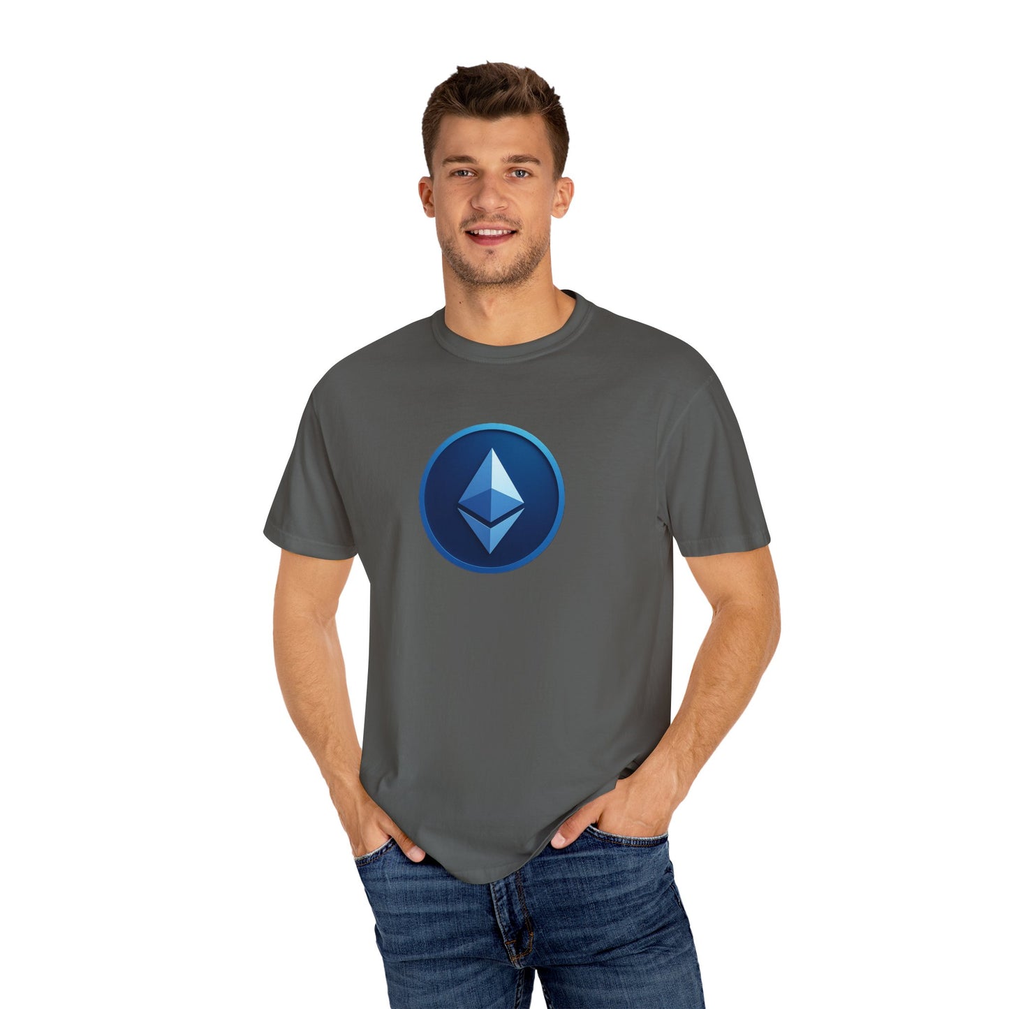 Ethereum Graphic T-Shirt, Unisex Casual Tee, Blockchain Apparel, Gamer Shirt, Crypto Gift, Stylish Streetwear