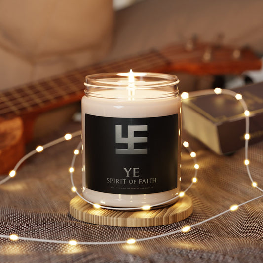 Swasticoin Scented Soy Candle - Spirit of Faith, Aromatherapy Gift, Home Decor, Relaxation Essentials, Mindfulness Self-Care