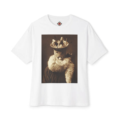 Yei Oversized Tee - Unique Gift, Casual Wear, Vintage Style, Cute Animal T-Shirt