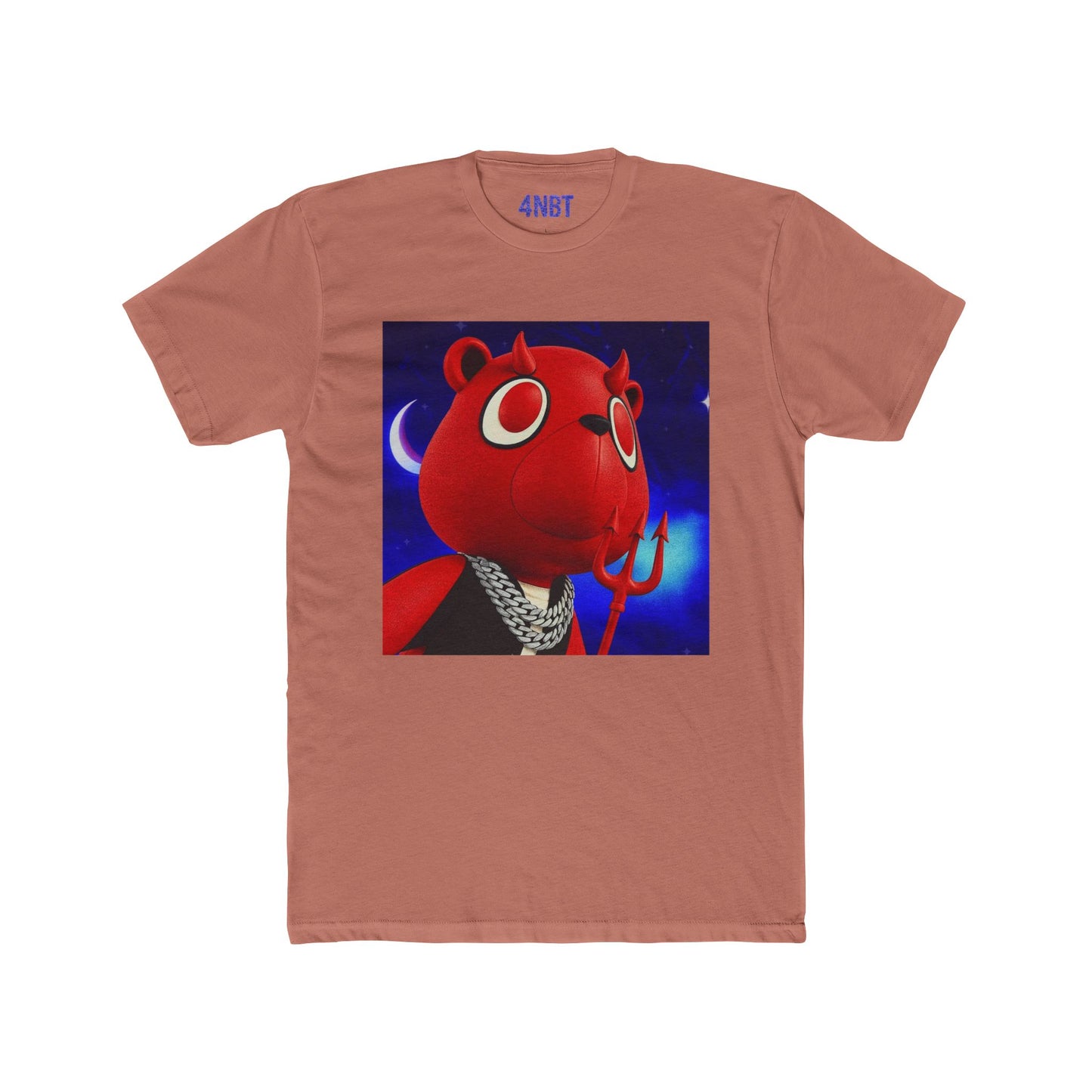 4NBT Red Bear Graphic Tee - Fun Unisex Cotton Crew Tee, Casual Wear, Gamer Shirt, Unique Gift, Streetwear Style