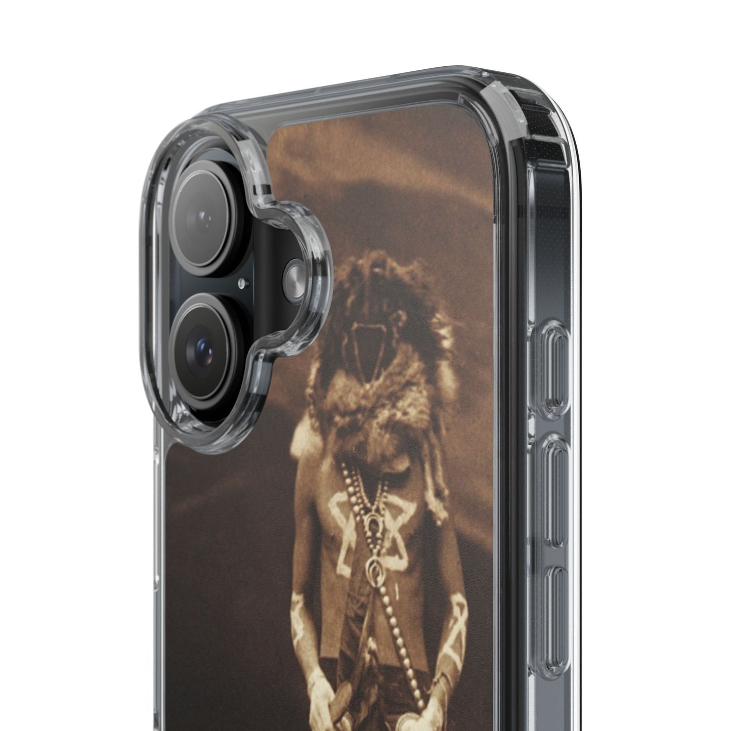 Vintage Spirit Animal Clear Phone Case, Eco-Friendly Cell Phone Cover, Unique Gift for Nature Lovers, Boho Style Mobile Accessory, [...]