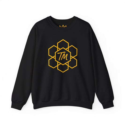 Trench Merch Stylish Honeycomb Crewneck Sweatshirt, Cozy Unisex Sweatshirt, Casual Fall Apparel, Gift for Honey Lovers, Trendy Weekend Wear