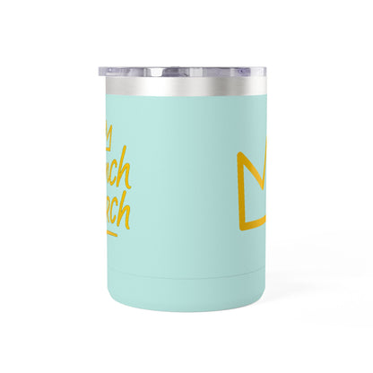 Trench Merch Crown Coffee Mug Tumbler, Perfect for Beach Lovers, Gifts for Friends, Summer Getaways, Adventure Travel, Crown Design