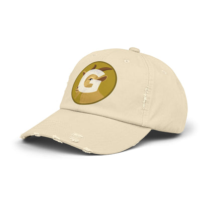 Goat Unisex Distressed Cap with G Logo, Casual Hat, Trendy Apparel, Gift for Him/Her, Summer Accessory, Sportswear