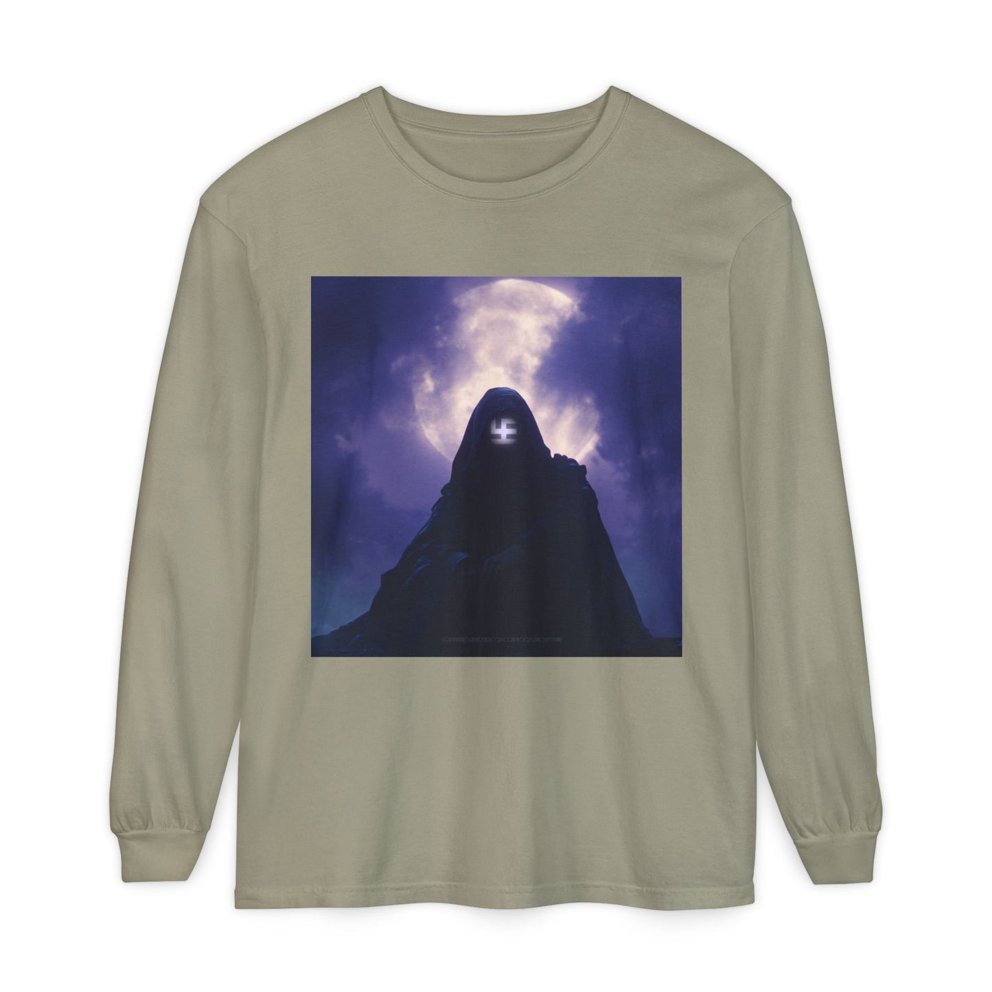 Swasticoin Mystical Mountain Long Sleeve T-Shirt | Unisex Graphic Tee, Trendy Layering Top, Casual Wear, Perfect Gift for Adventurers