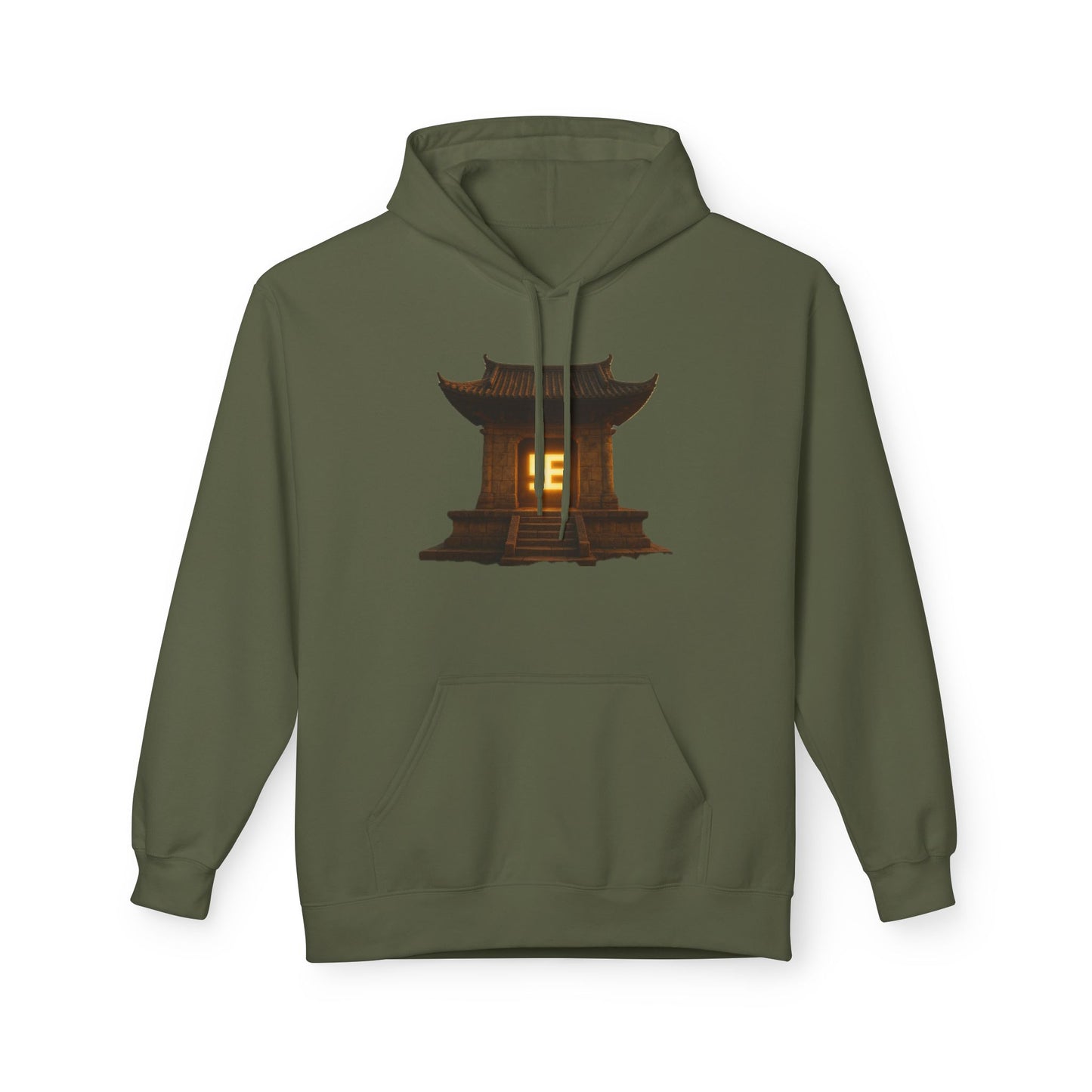 YZY Swasticoin Serene Lantern Hoodie, Cozy Fleece Hooded Sweatshirt, Gift for Nature Lovers, Casual Wear, Outdoor Adventures, Fall Fashion