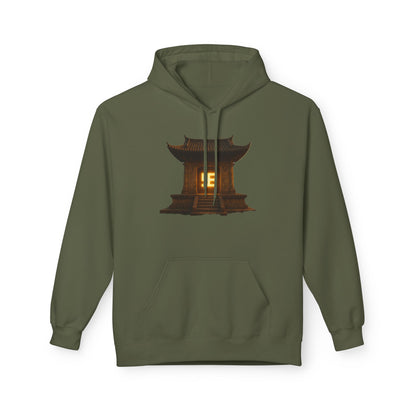YZY Swasticoin Serene Lantern Hoodie, Cozy Fleece Hooded Sweatshirt, Gift for Nature Lovers, Casual Wear, Outdoor Adventures, Fall Fashion