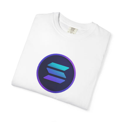 Solana Stylish Garment-Dyed T-Shirt with Colorful Logo, Trendy Graphic Tee, Casual Wear, Everyday Comfort, Perfect Gift Idea