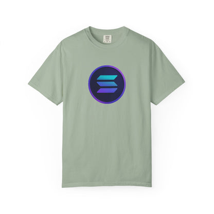 Solana Stylish Garment-Dyed T-Shirt with Colorful Logo, Trendy Graphic Tee, Casual Wear, Everyday Comfort, Perfect Gift Idea