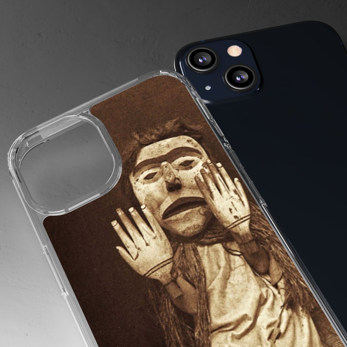 Yei Unique Clear Phone Case with Vintage Puppet Design, Artistic Phone Cover, Retro Style Protection, Gifts for Theater Lovers, Customized [...]