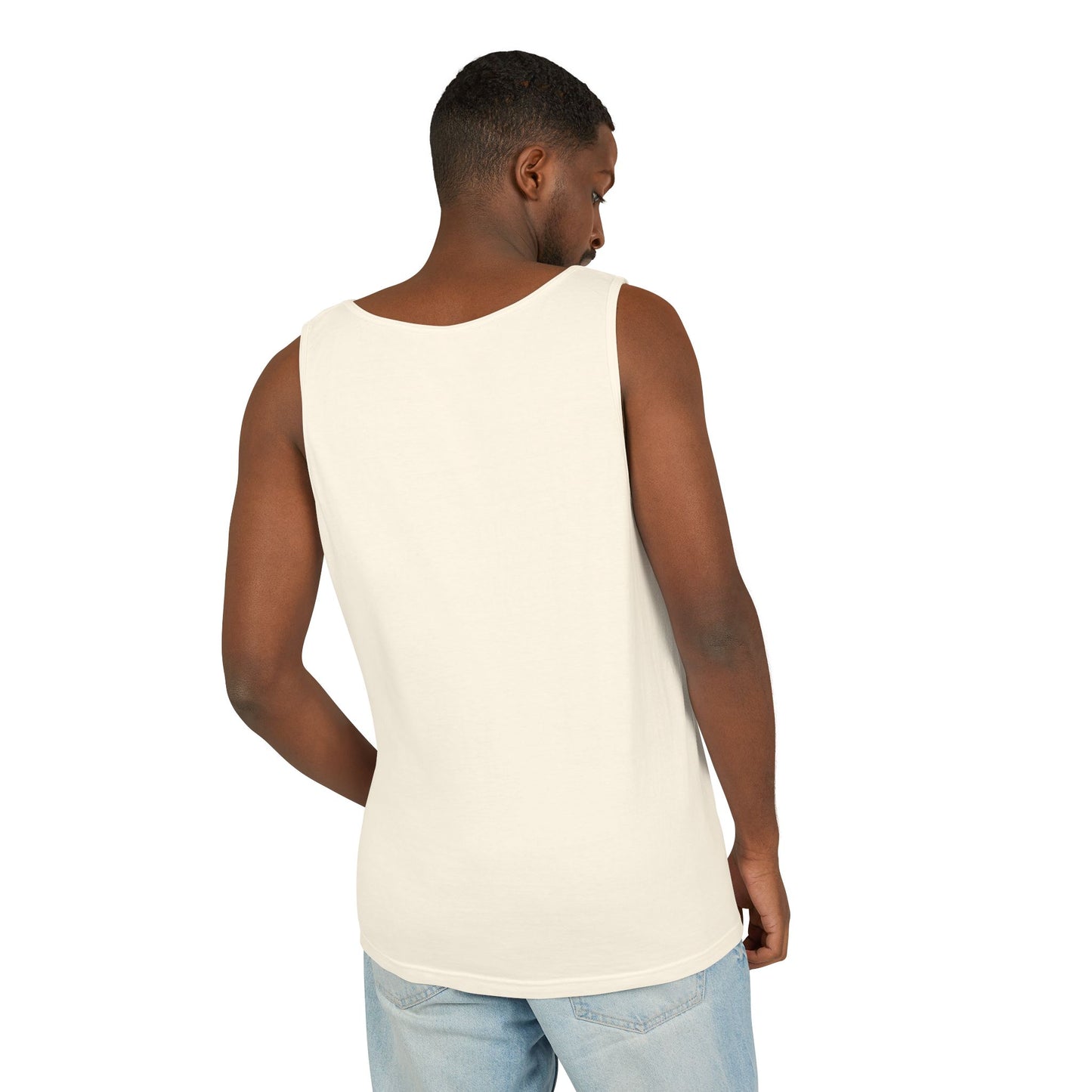 Unisex Garment-Dyed Tank Top with 4NBT Design, Summer Apparel, Casual Wear, Gift for Friends, Individual Expression Top