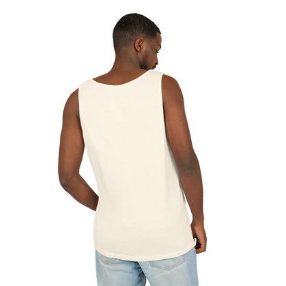 Unisex Garment-Dyed Tank Top with 4NBT Design, Summer Apparel, Casual Wear, Gift for Friends, Individual Expression Top