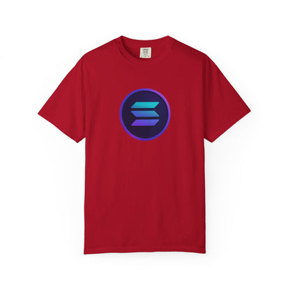 Solana Stylish Garment-Dyed T-Shirt with Colorful Logo, Trendy Graphic Tee, Casual Wear, Everyday Comfort, Perfect Gift Idea