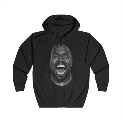 Ye Unisex Full Zip Hoodie with Bold Expression, Stylish Casual Wear, Fun Gift for Friends, Perfect for Cozy Nights, Unique Streetwear