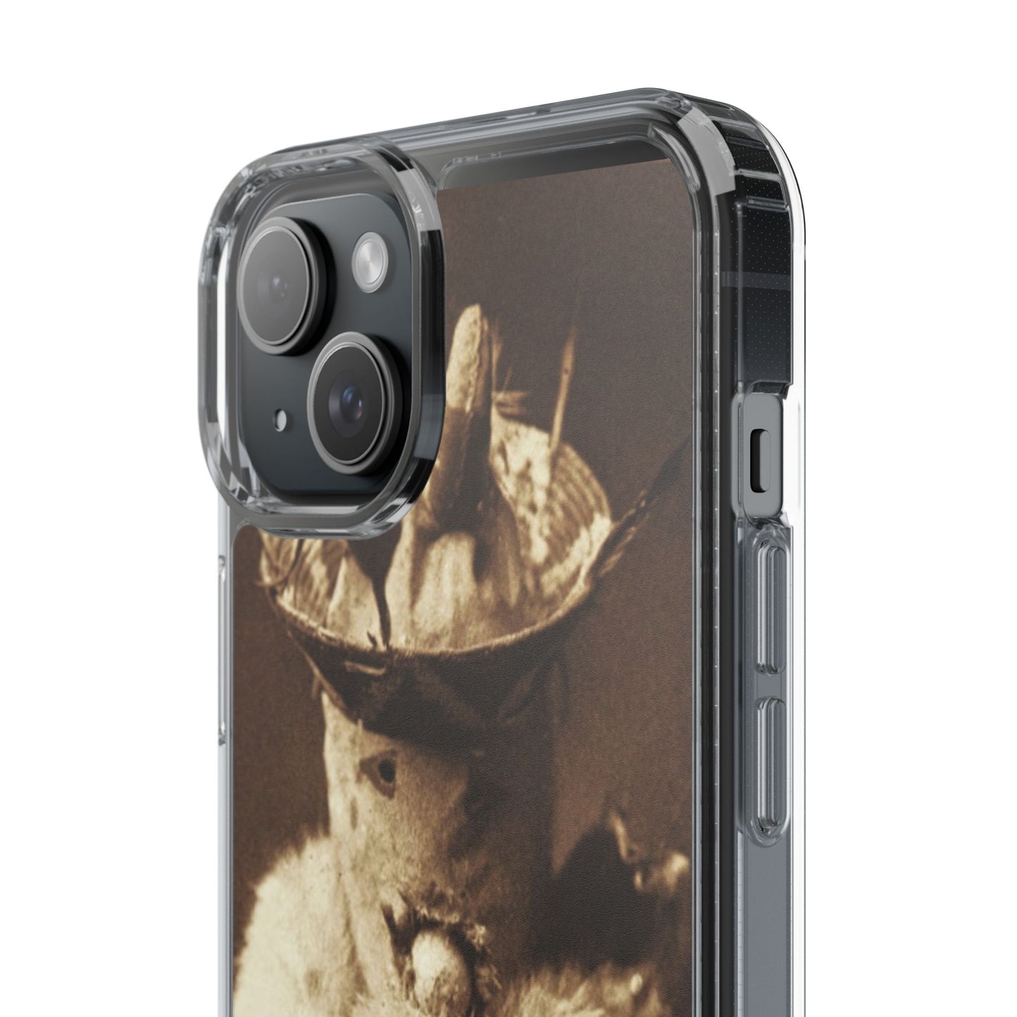Yei Vintage Cat Photography Phone Case, Clear Cases, Unique Gift for Cat Lovers, Phone Accessory, Stylish Tech Gear, Animal Art