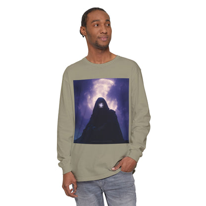 Swasticoin Mystical Mountain Long Sleeve T-Shirt | Unisex Graphic Tee, Trendy Layering Top, Casual Wear, Perfect Gift for Adventurers
