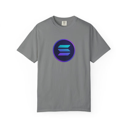 Solana Stylish Garment-Dyed T-Shirt with Colorful Logo, Trendy Graphic Tee, Casual Wear, Everyday Comfort, Perfect Gift Idea