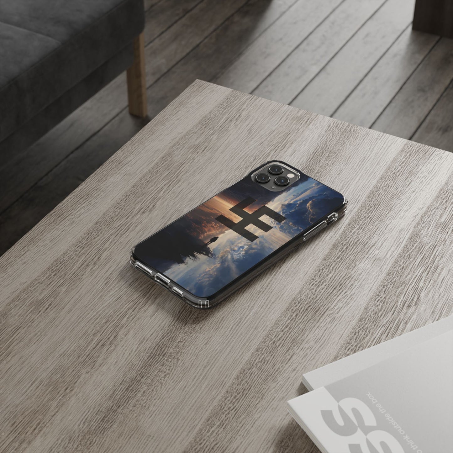 Swasticoin Nature-Themed Clear Phone Case, Unique Phone Cover with Scenic Design, Eco-Friendly Protection, Gift for Travelers, Custom Phone Accessory