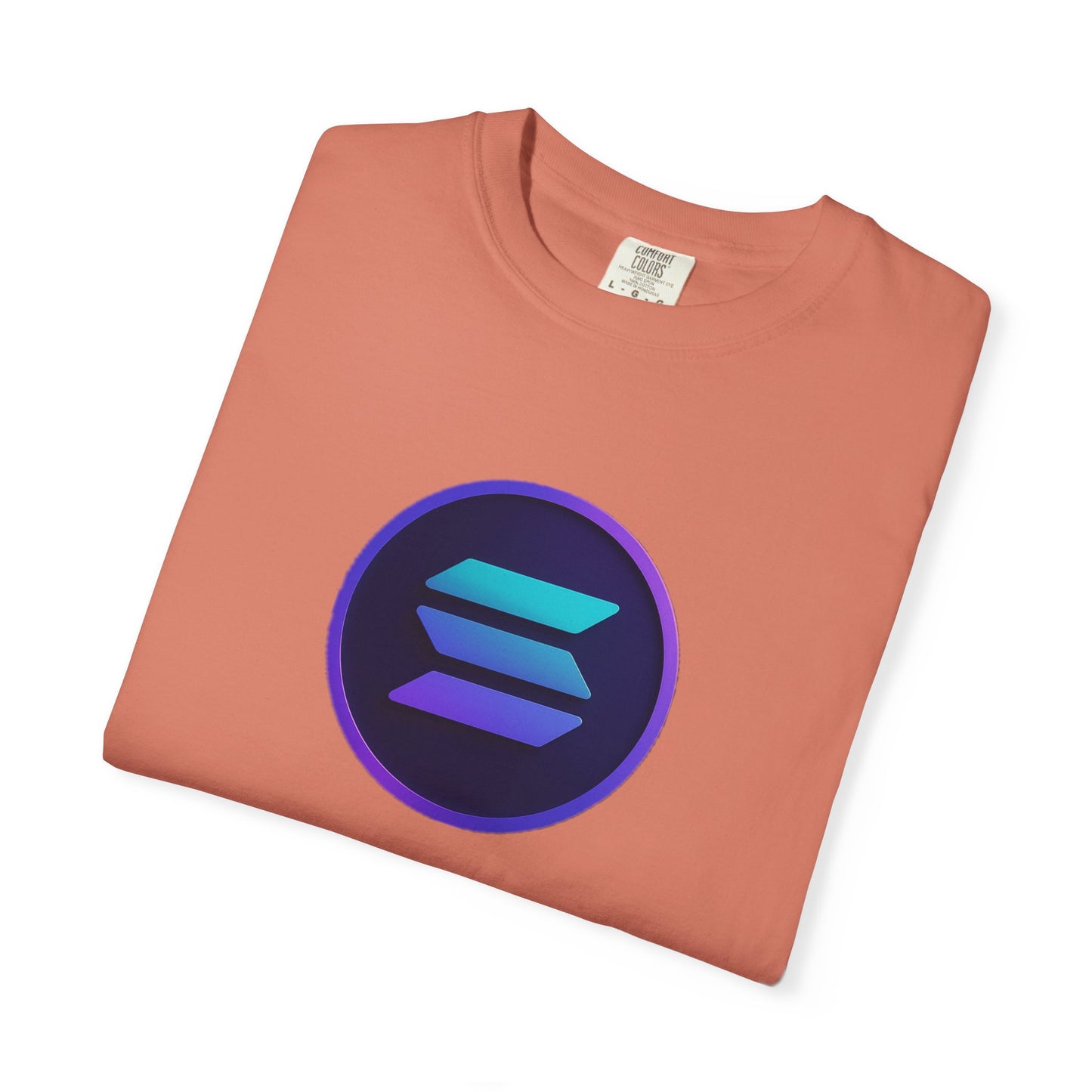 Solana Stylish Garment-Dyed T-Shirt with Colorful Logo, Trendy Graphic Tee, Casual Wear, Everyday Comfort, Perfect Gift Idea