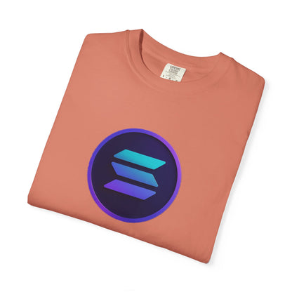 Solana Stylish Garment-Dyed T-Shirt with Colorful Logo, Trendy Graphic Tee, Casual Wear, Everyday Comfort, Perfect Gift Idea