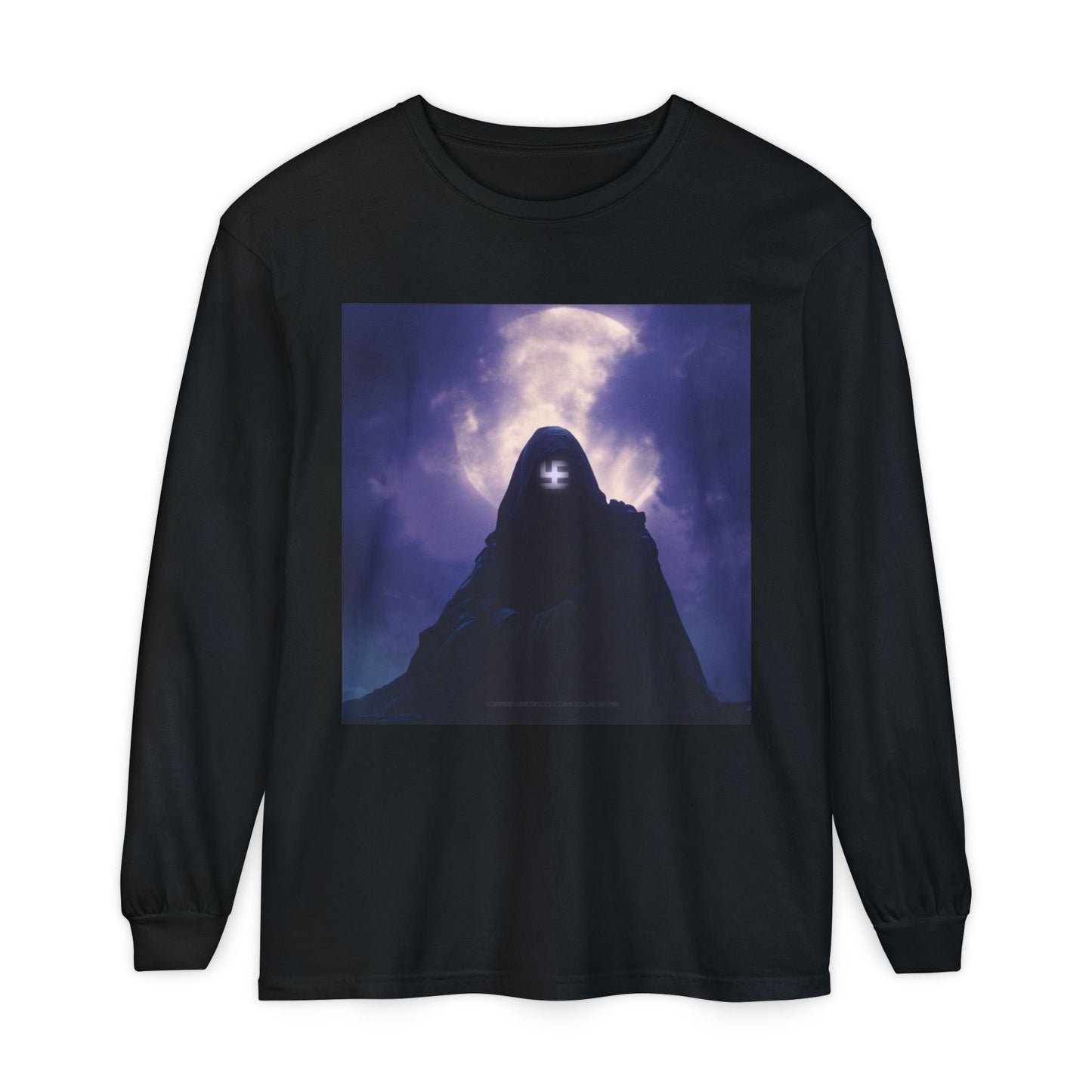Swasticoin Mystical Mountain Long Sleeve T-Shirt | Unisex Graphic Tee, Trendy Layering Top, Casual Wear, Perfect Gift for Adventurers