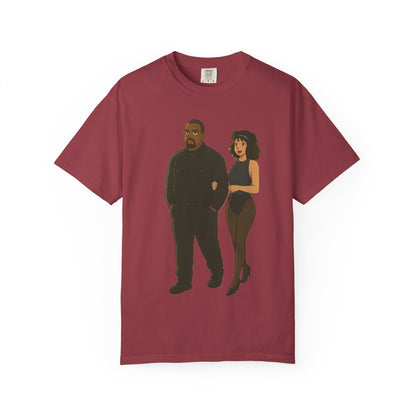 Ye & Bianca Graphic Tee, Trendy Unisex T-shirt, Cartoon Style, Streetwear, Gift for Music Lovers, Casual Fashion