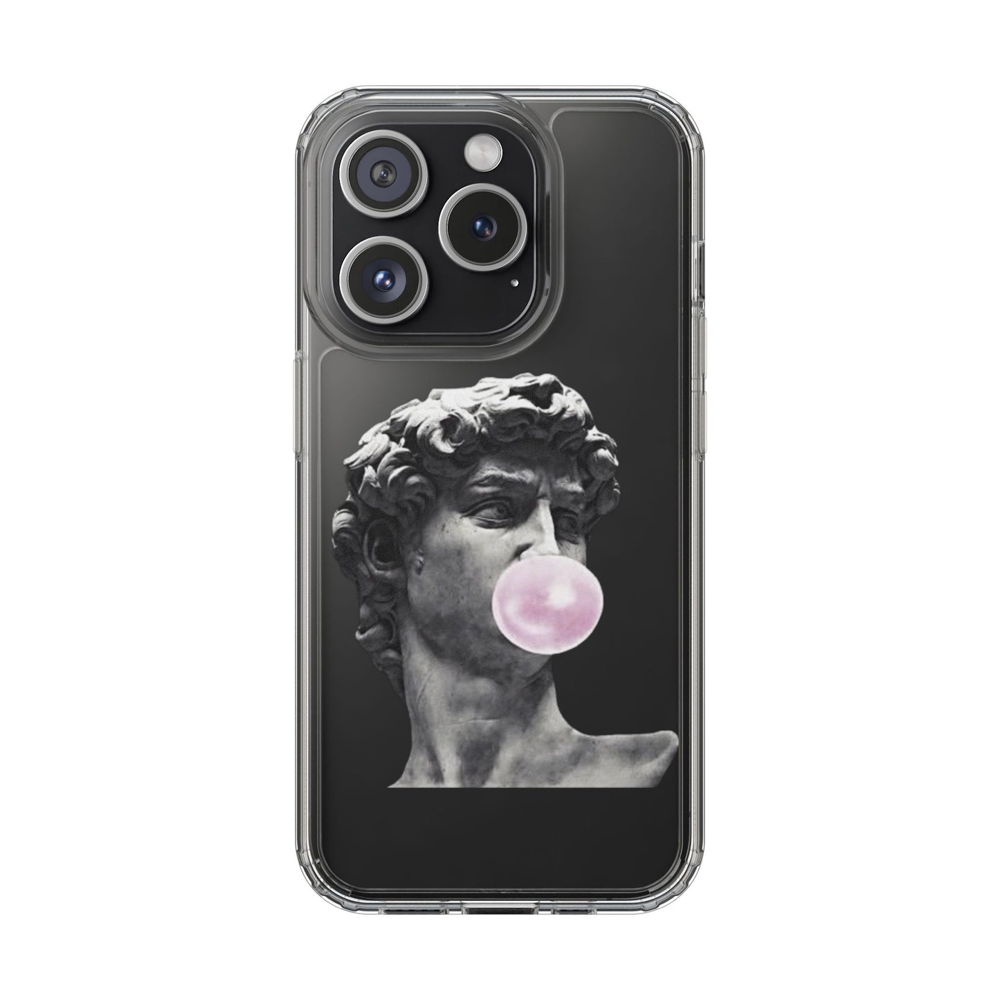 @ye Clear Phone Case with David Statue Design, Modern Phone Accessory for Art Lovers, Unique Gift, Customizable Compatible Soft Case
