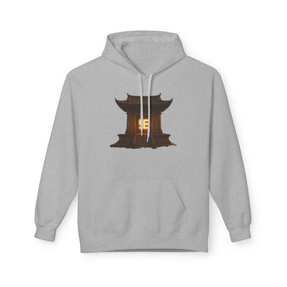 YZY Swasticoin Serene Lantern Hoodie, Cozy Fleece Hooded Sweatshirt, Gift for Nature Lovers, Casual Wear, Outdoor Adventures, Fall Fashion