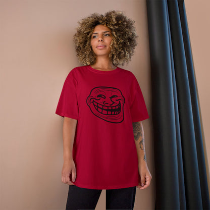 TROLL Funny Meme Champion T-Shirt, Humor Shirt, Gift for Gamers, Casual Wear, Laughing Face Tee, Perfect for Parties