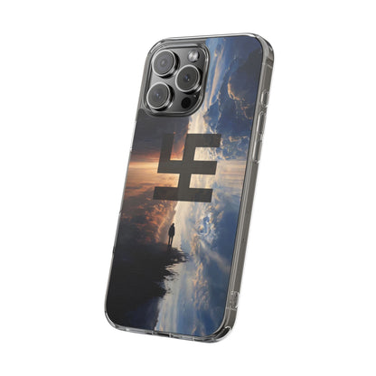 Swasticoin Nature-Themed Clear Phone Case, Unique Phone Cover with Scenic Design, Eco-Friendly Protection, Gift for Travelers, Custom Phone Accessory