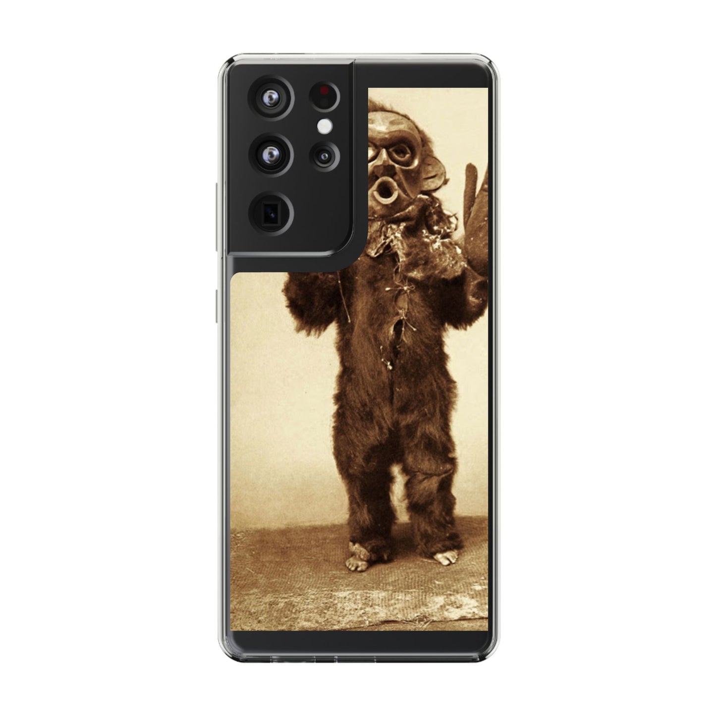 Yei Vintage Monster Clear Phone Case, Unique Phone Cover, Halloween Gift, Retro Style Case, Fun Accessories