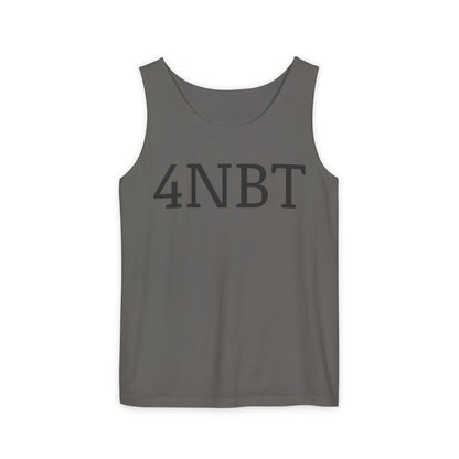 Unisex Garment-Dyed Tank Top with 4NBT Design, Summer Apparel, Casual Wear, Gift for Friends, Individual Expression Top