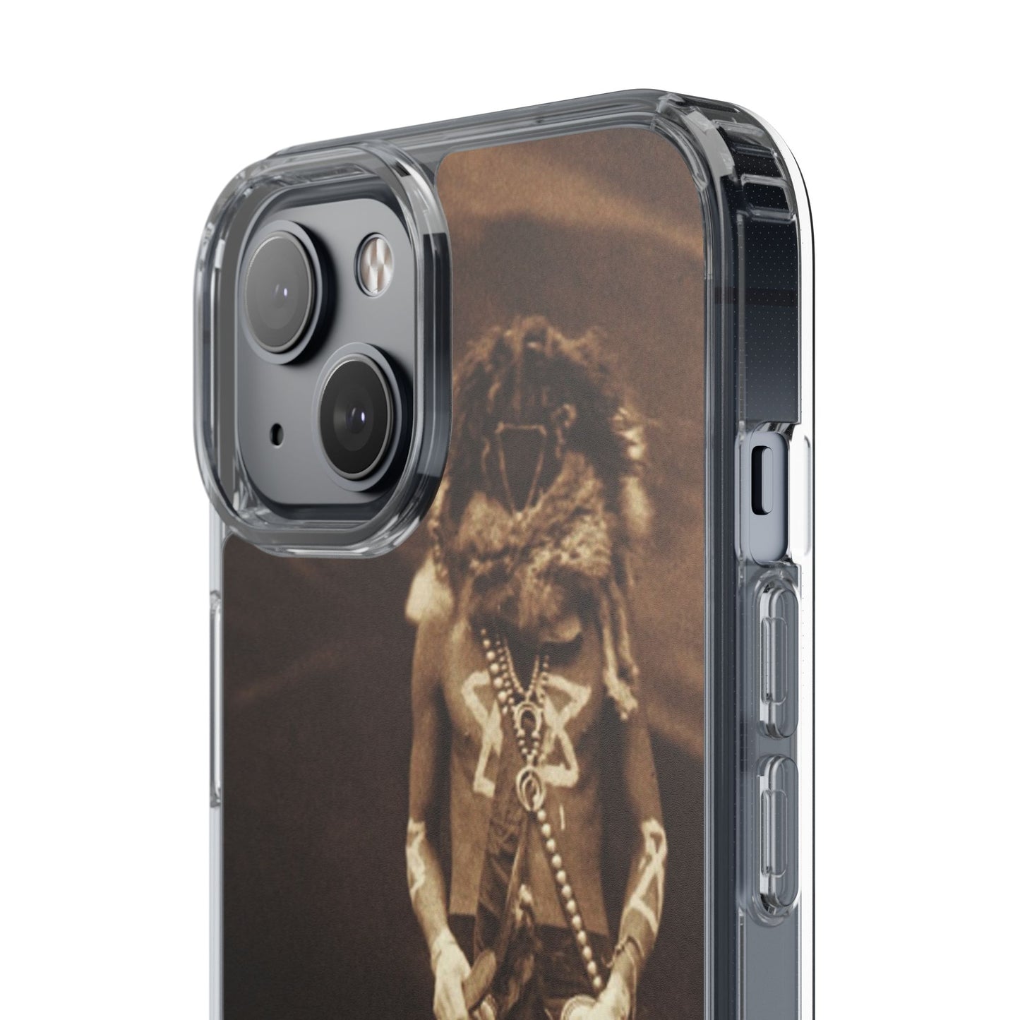 Vintage Spirit Animal Clear Phone Case, Eco-Friendly Cell Phone Cover, Unique Gift for Nature Lovers, Boho Style Mobile Accessory, [...]