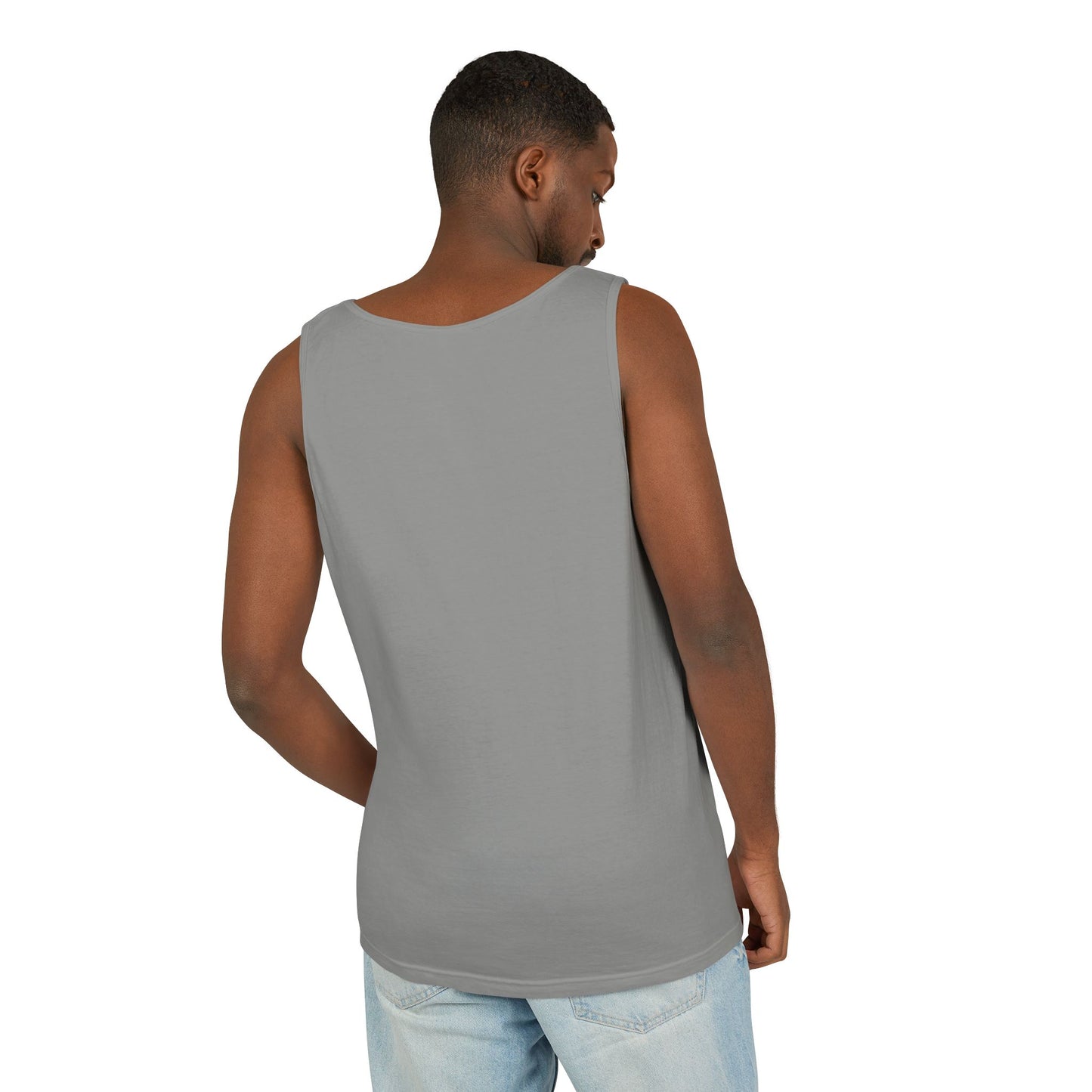 Unisex Garment-Dyed Tank Top with 4NBT Design, Summer Apparel, Casual Wear, Gift for Friends, Individual Expression Top