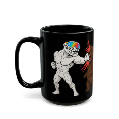 TROLL Bold Graphic Mug, Funny Coffee Cup, Unique Gift for Him, Cartoon Animal Art, Perfect for Birthdays
