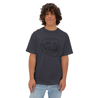 TROLL Funny Graphic Tee, Unisex Oversized Boxy Tee with Troll Face Design, Casual Wear, Gift for Friends, Humor Shirt, Comfortable Everyday Wear