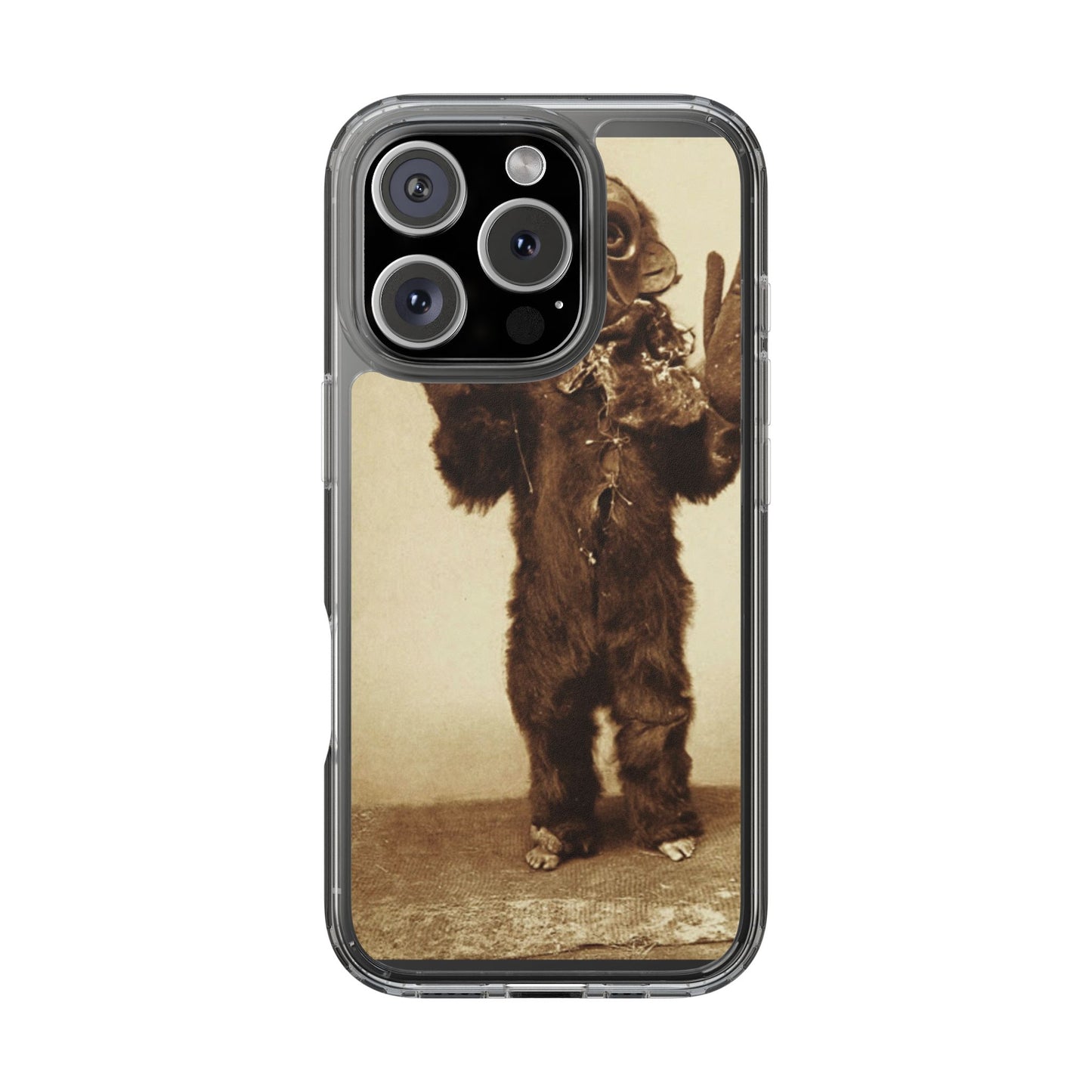 Yei Vintage Monster Clear Phone Case, Unique Phone Cover, Halloween Gift, Retro Style Case, Fun Accessories