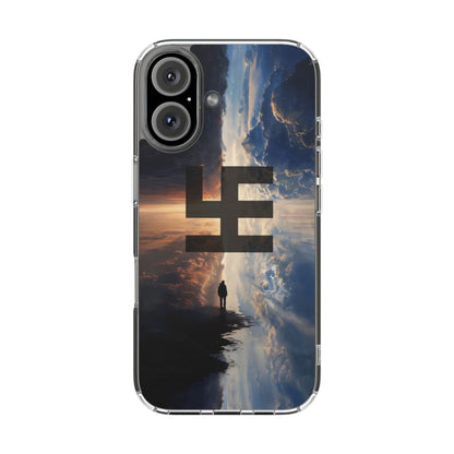 Swasticoin Nature-Themed Clear Phone Case, Unique Phone Cover with Scenic Design, Eco-Friendly Protection, Gift for Travelers, Custom Phone Accessory